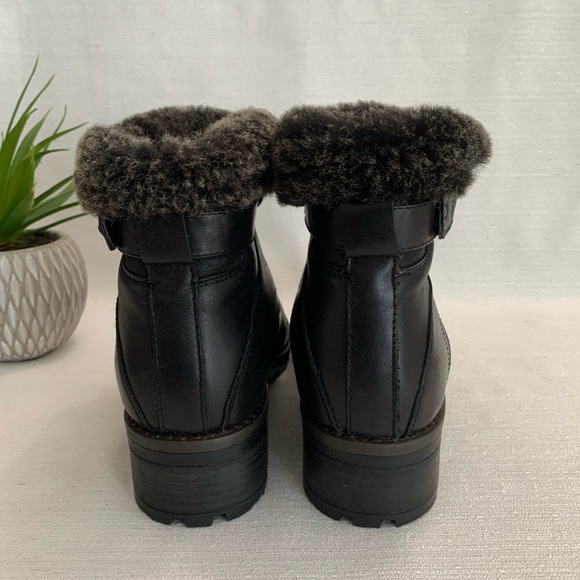 Blondo Tendra Black Leather Fur Lined Waterproof Boots Womans 8.5M - Picture 7 of 15